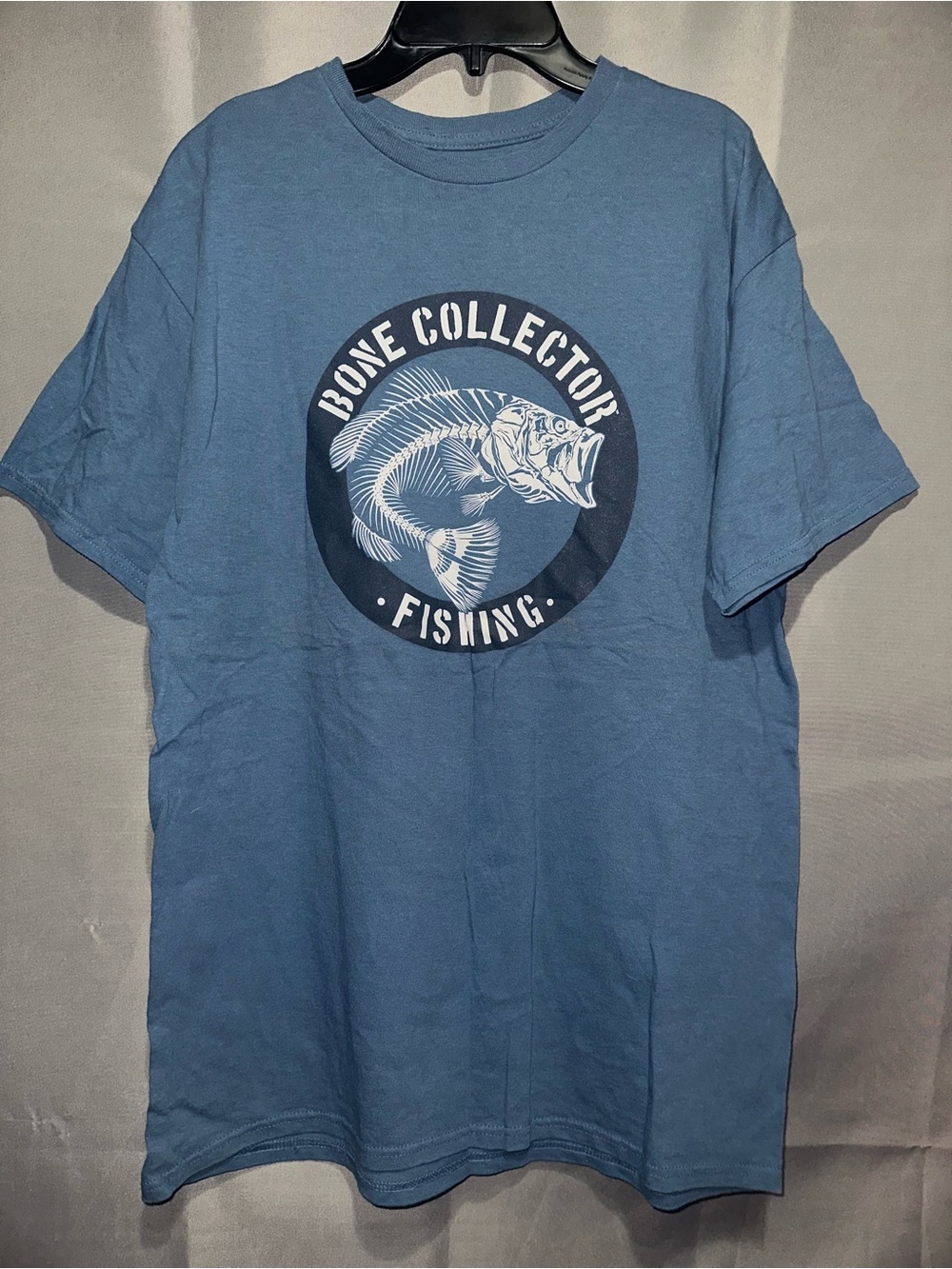 Bone Collector Fishing Graphic Tee - Blue